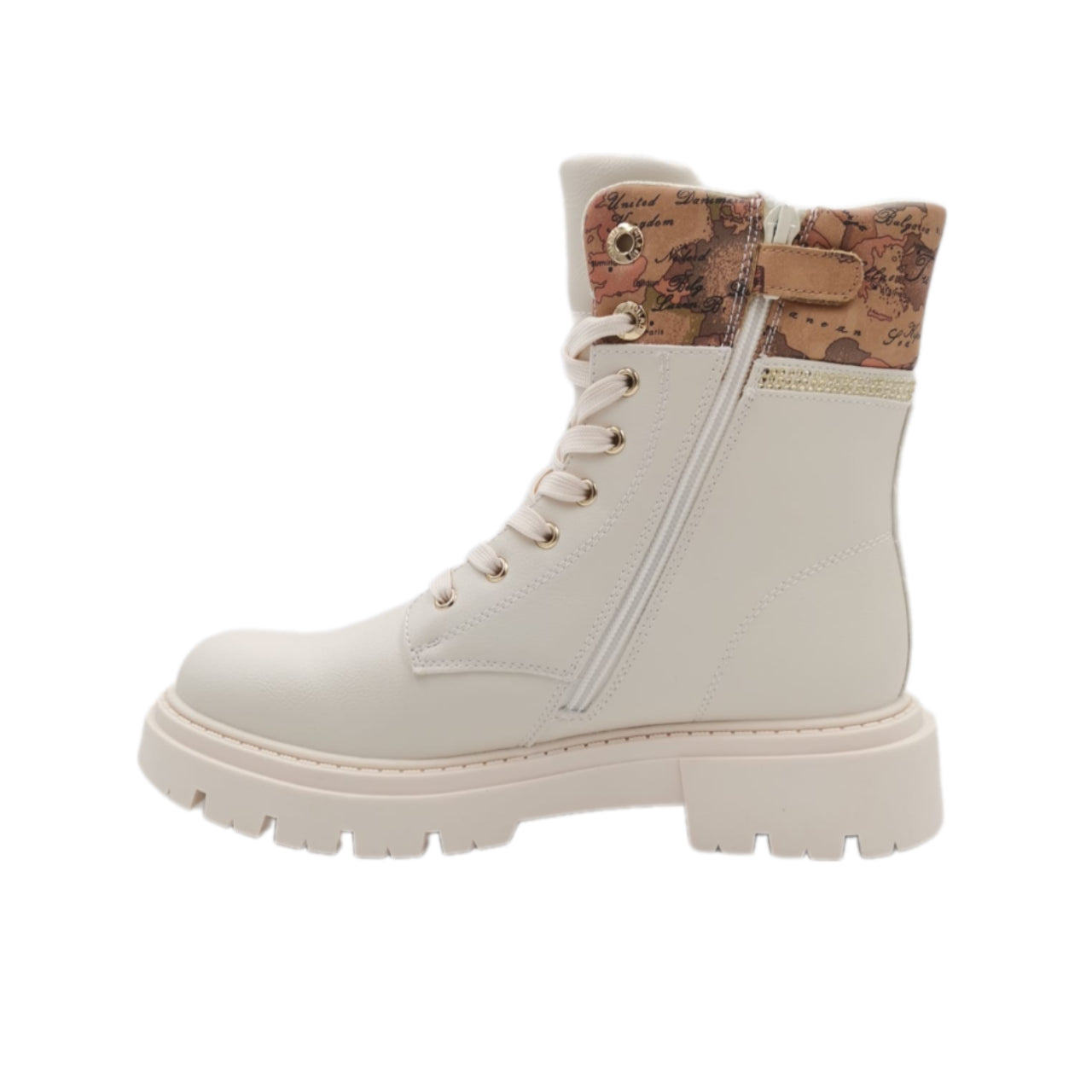Anfibi Alviero Martini 1^ Classe Donna 2024 Bianco/Geo Beige