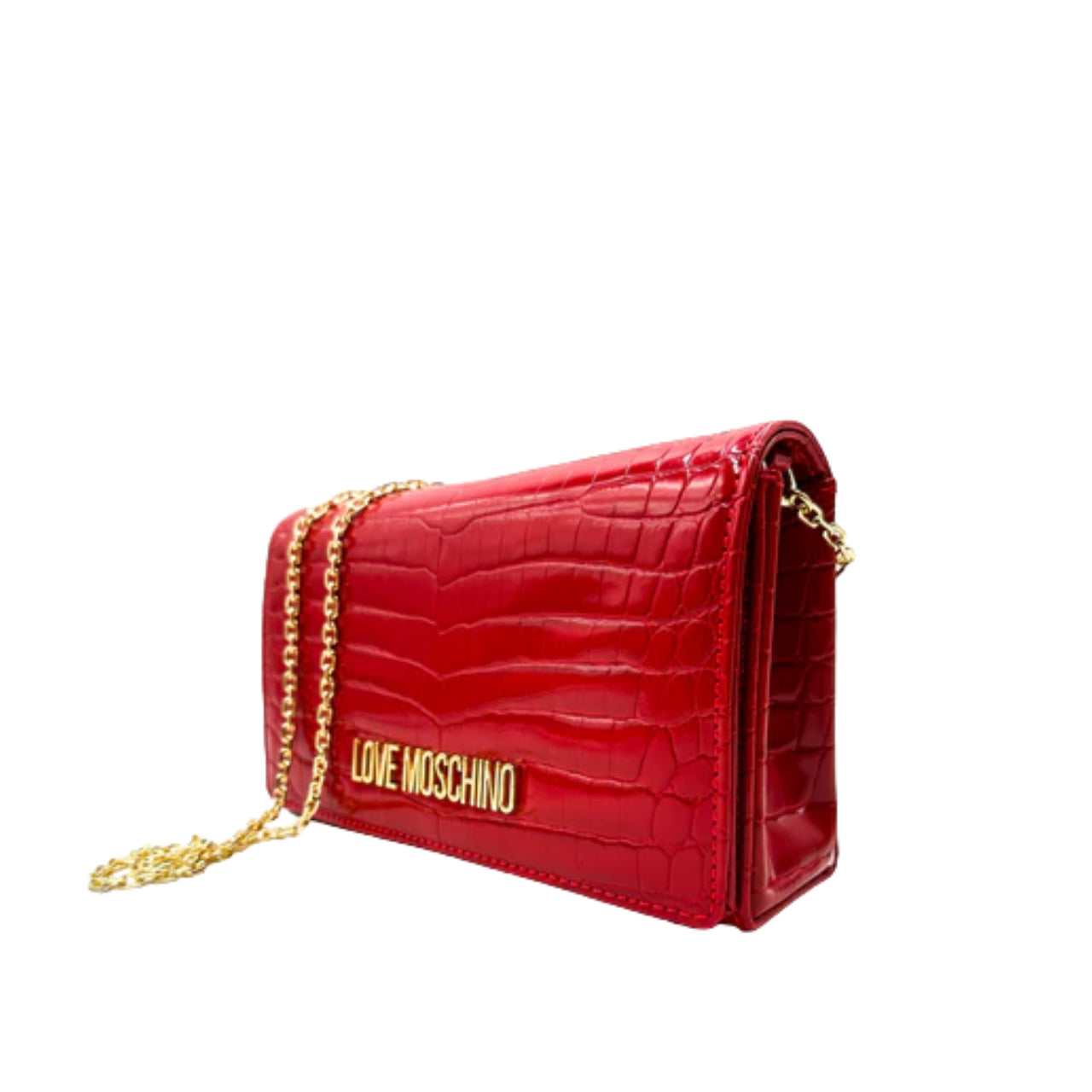Tracollina Love Moschino Donna Shiny Croco Rosso