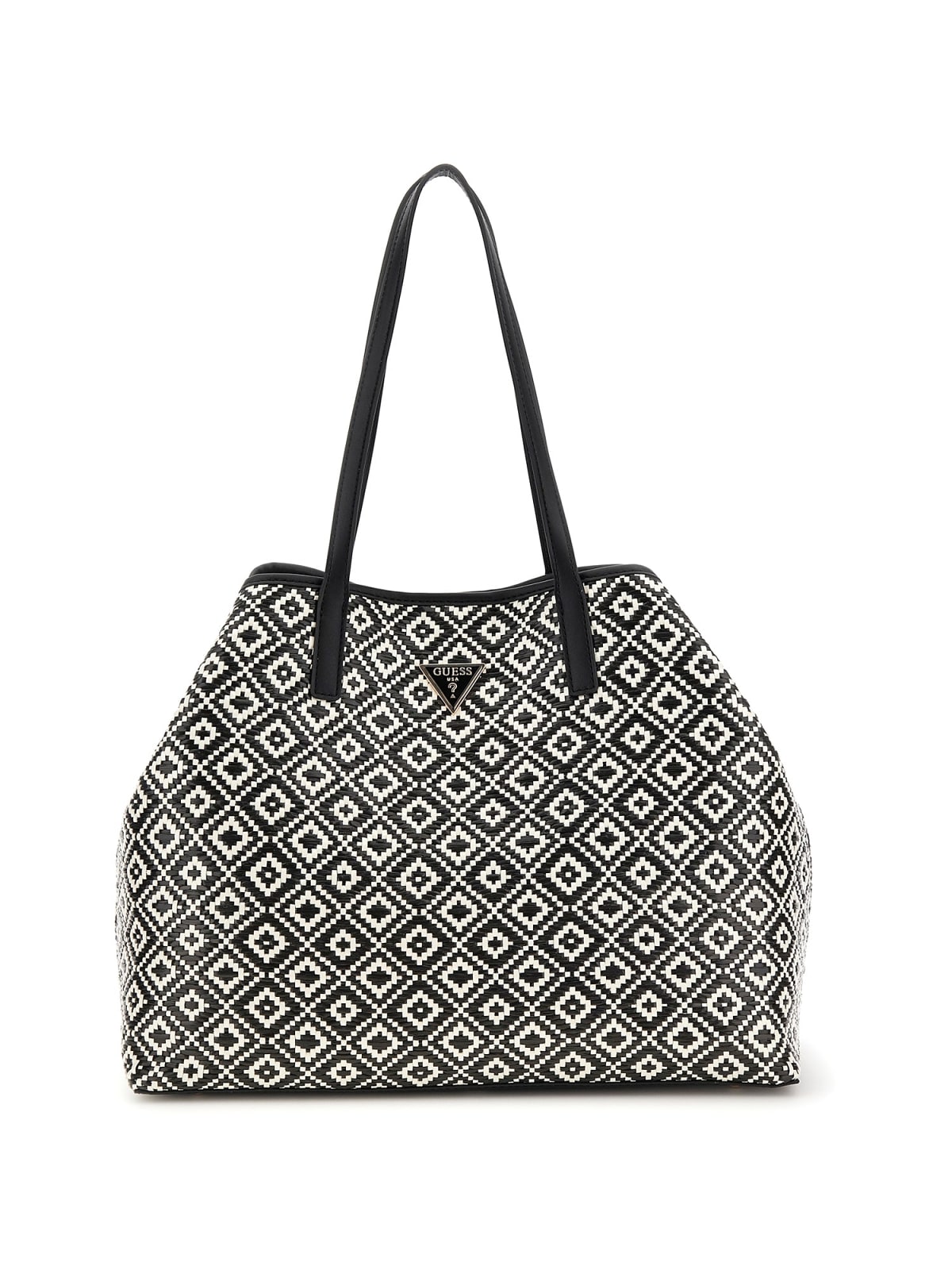 Borsa Shopper Guess Donna Vikky Nero/bianco