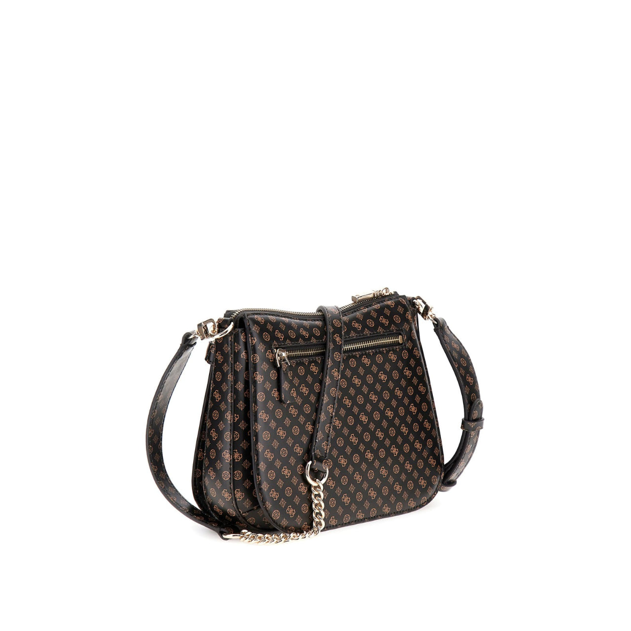 Borsa a Tracolla Guess Donna Arlena Logo Marrone