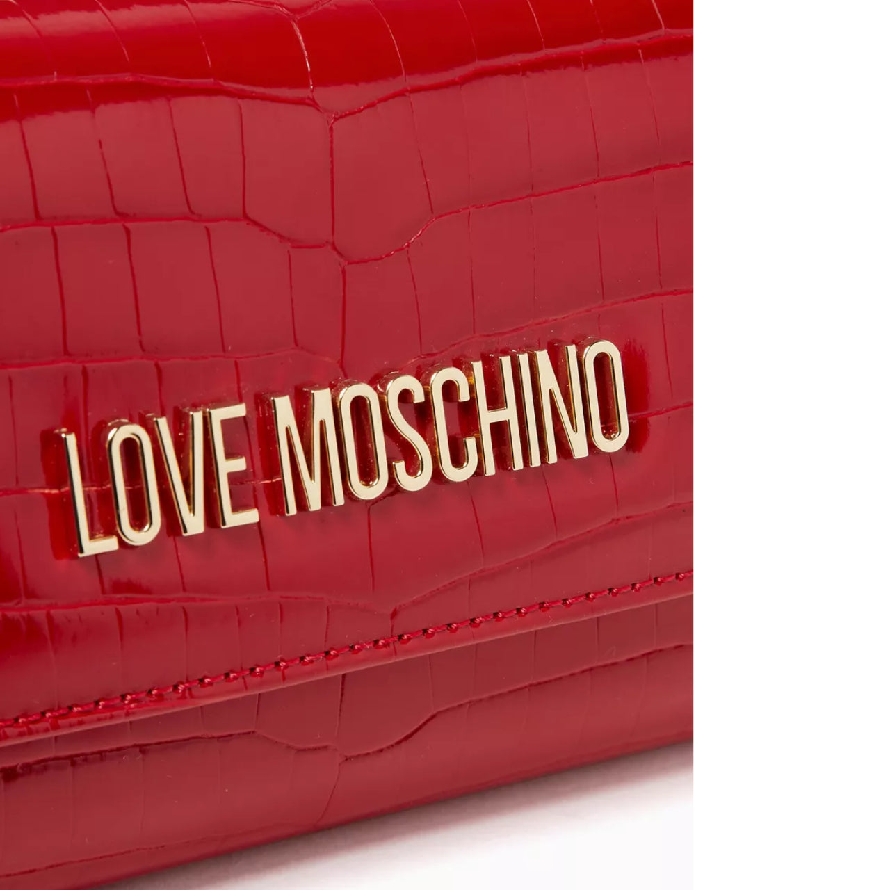 Tracollina Love Moschino Donna Shiny Croco Rosso