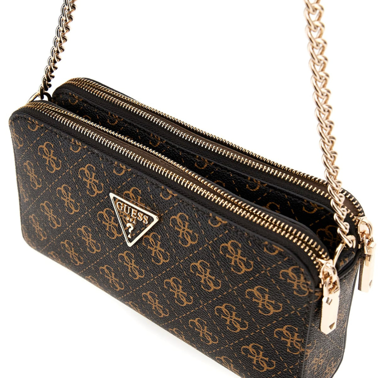 Borsa a Tracolla Guess Donna ECO ERICA Marrone/nocciola