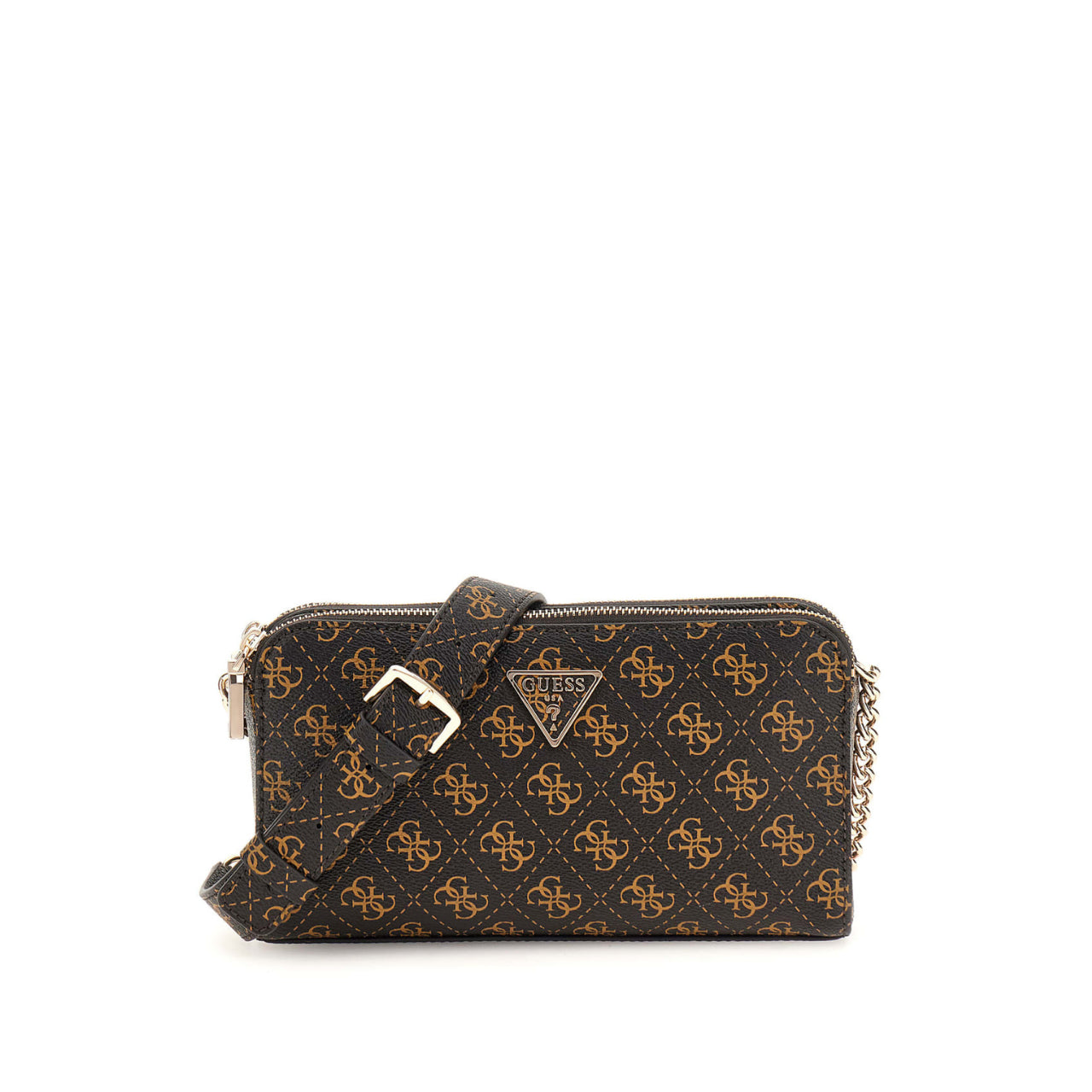 Borsa a Tracolla Guess Donna ECO ERICA Marrone/nocciola