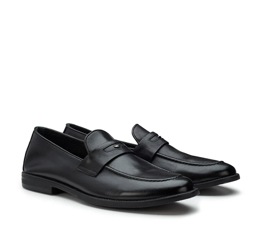 Mocassini GUARDIANI Uomo Low leather Nero