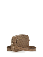 Borsa a Tracolla Guess Donna Meridian Camera Bag Beige/marrone