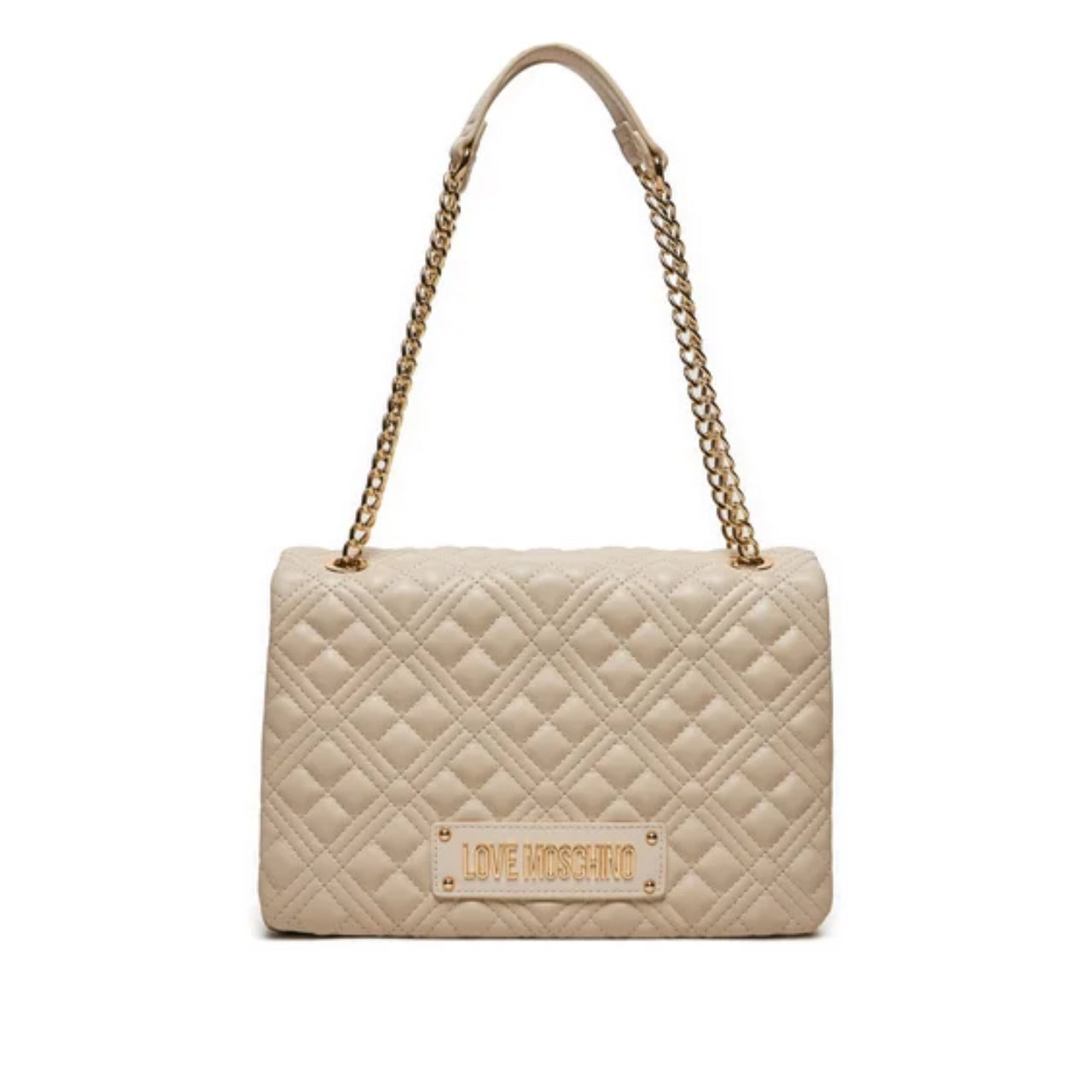 Borsa a Tracolla Love Moschino Donna Quilted Avorio