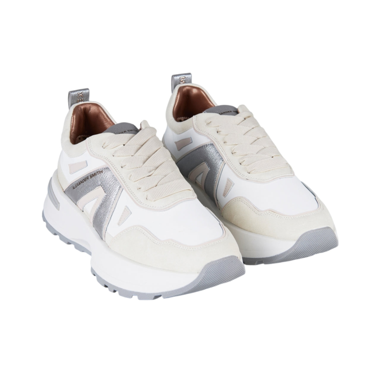 Sneakers Alexander Smith Donna LIVERPOOL Bianco/argento
