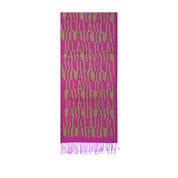 Sciarpa Alviero Martini 1^ Classe Donna Loghi Allover Fucsia/Verde