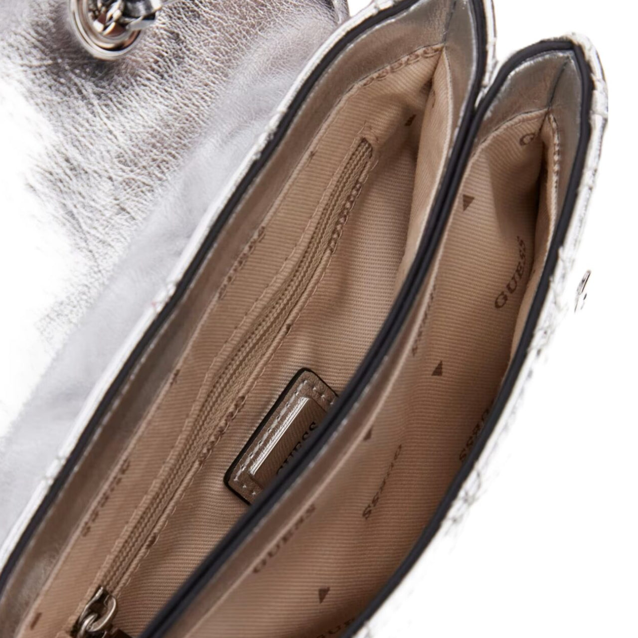 Borsa a Spalla Guess Donna Giully Mini Argento