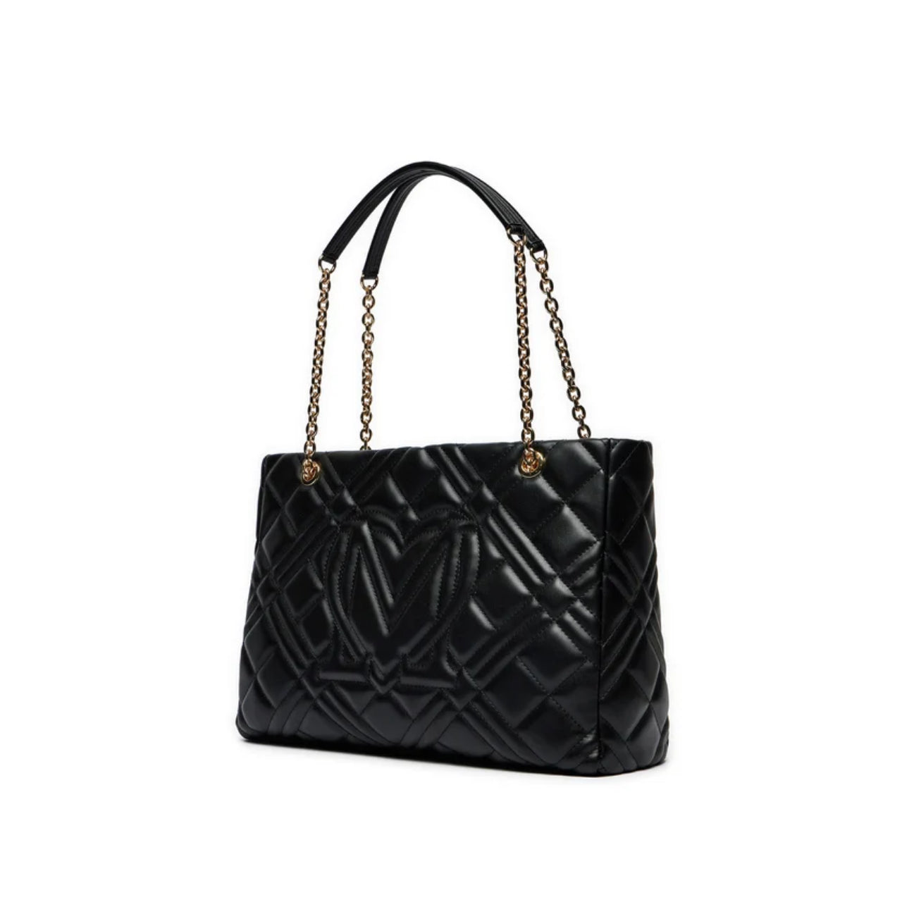 Borsa a Spalla Love Moschino Donna Quilted Nero/oro
