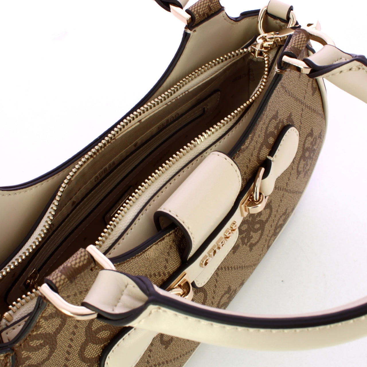 Borsa a Mano Guess Donna Nolana Beige/nocciola