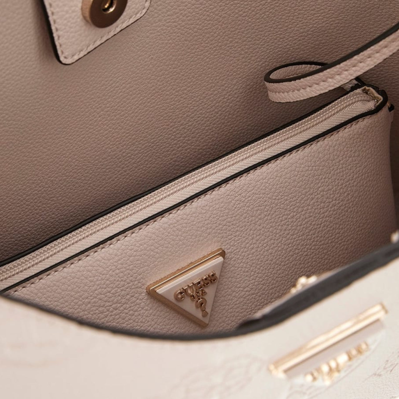 Borsa a Spalla Guess Donna Keandra Beige