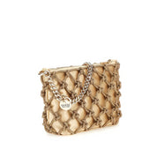 Borsa a Spalla Guess Donna Zalina Mini beige/ oro