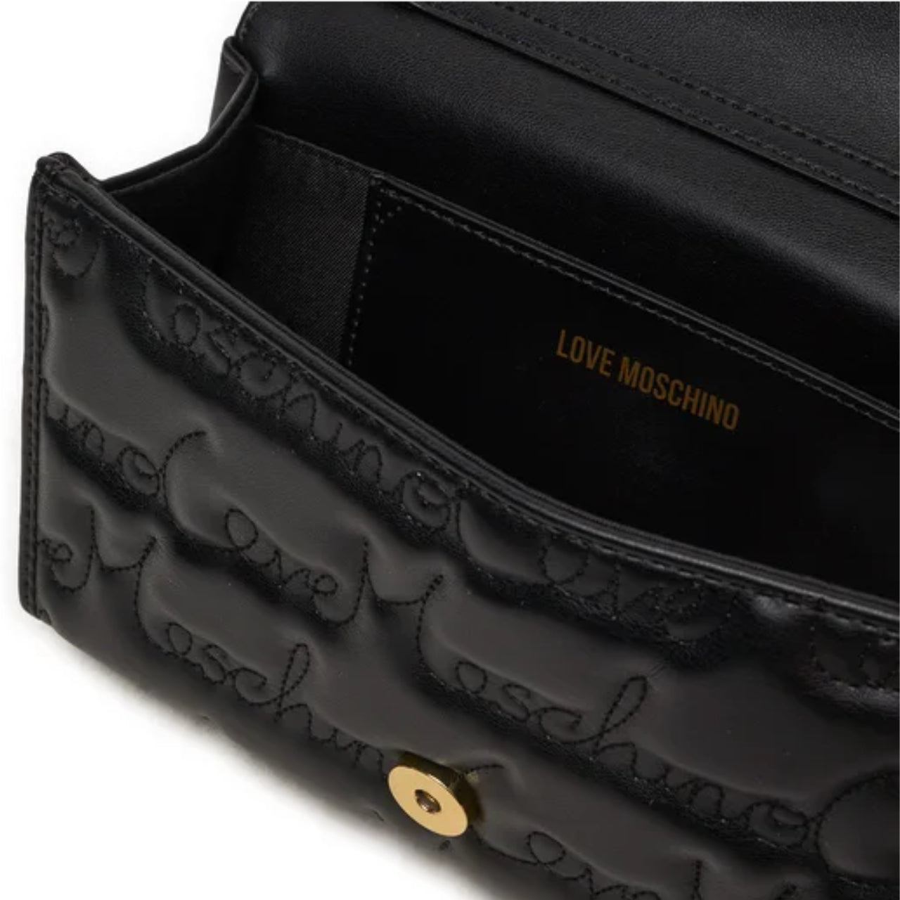 Borsa a Tracolla Love Moschino Donna Gold Heart Nero