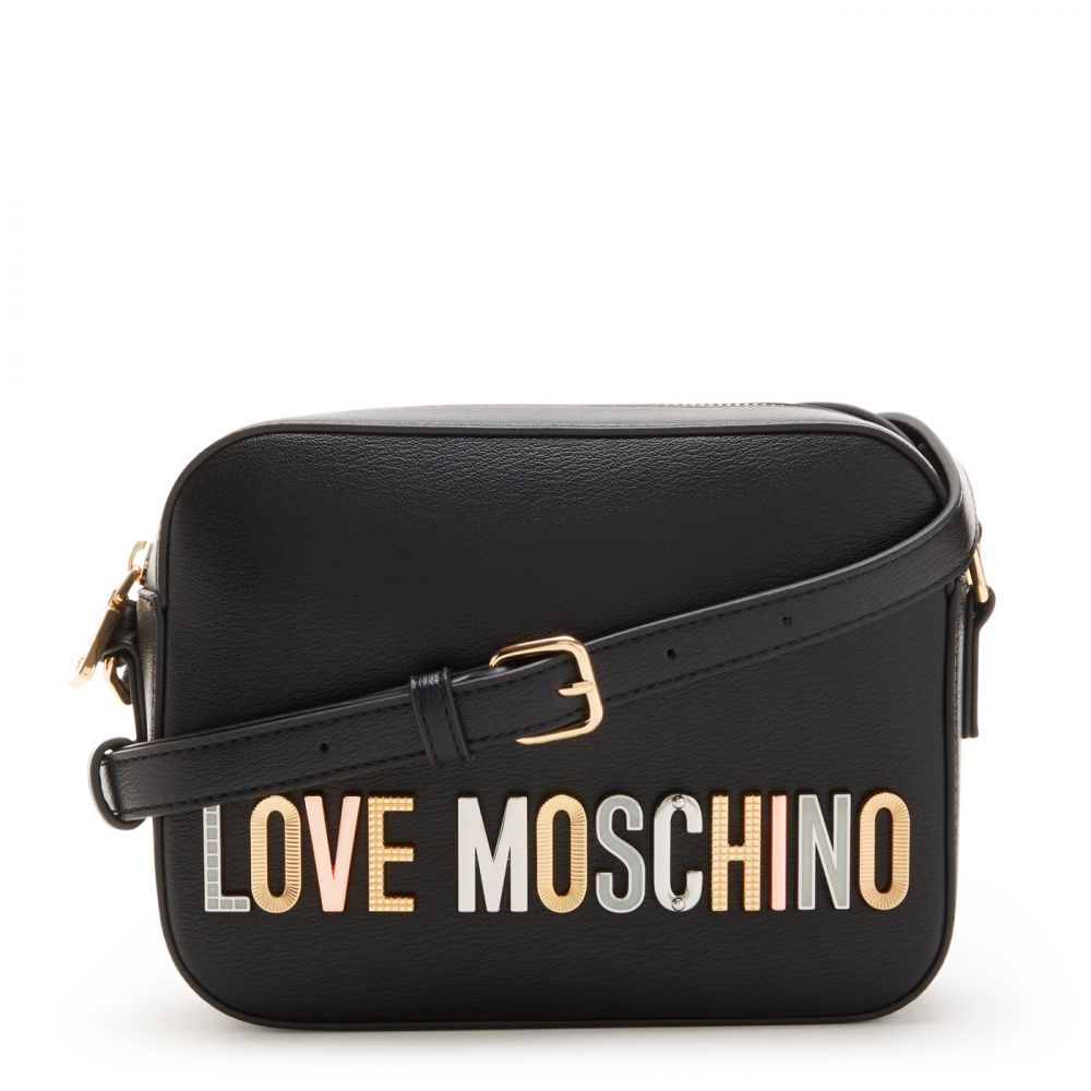Borsa a Tracolla Love Moschino Donna colorful logo Nero