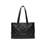 Borsa a Spalla Love Moschino Donna Quilted Nero/grigio