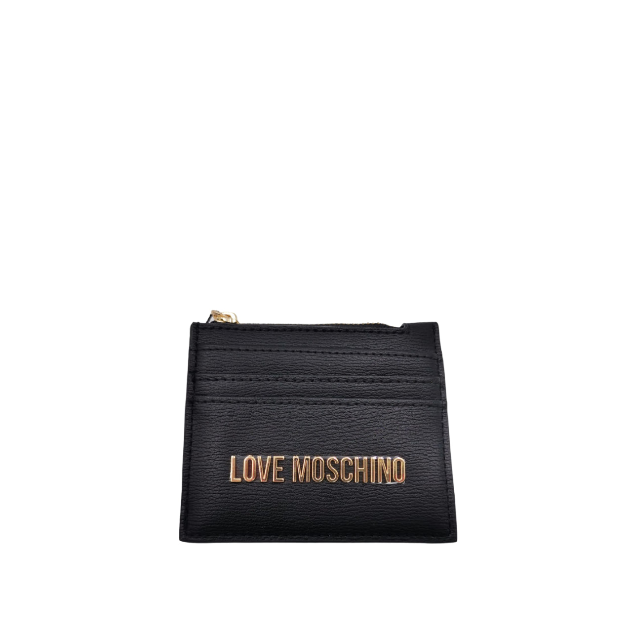 Porta carte Love Moschino Donna Signature Small Nero