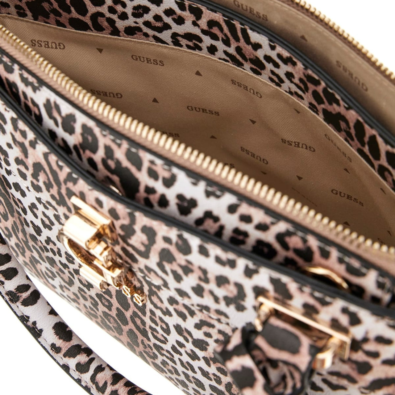 Borsa a Mano Guess Donna Jorah Leopardato