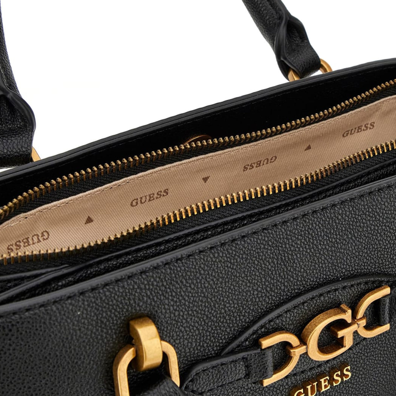 Borsa a Mano Guess Donna Malva Nero