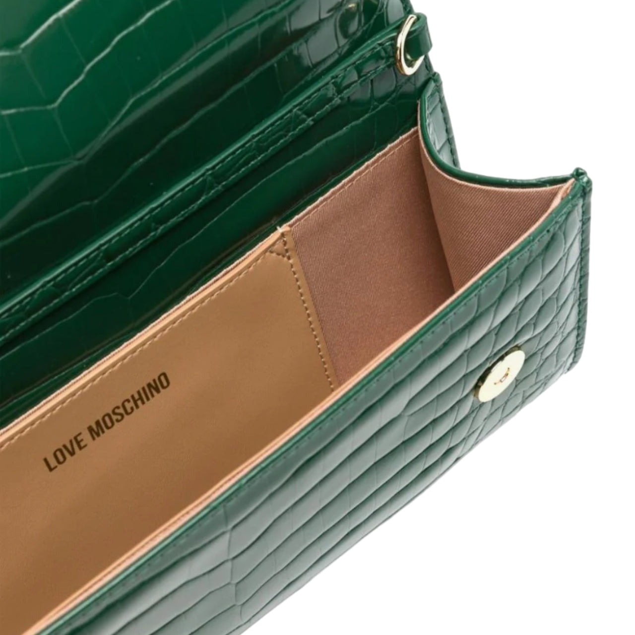Tracollina Love Moschino Donna Shiny Croco Verde