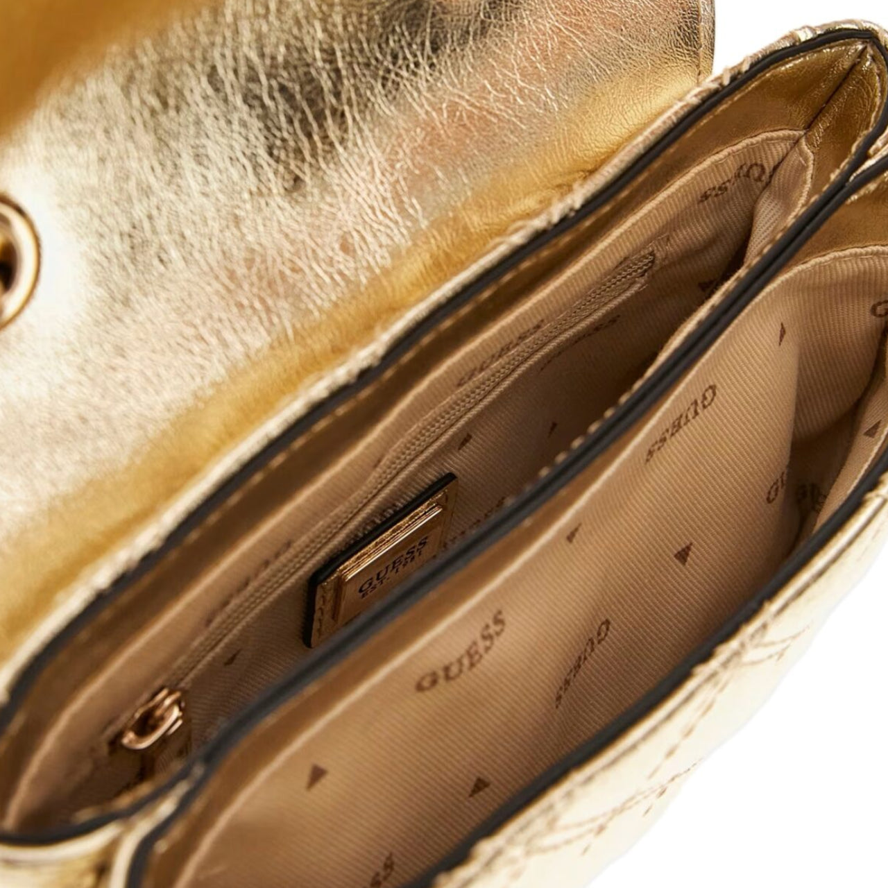 Borsa a Tracolla Guess Donna Giully Mini Oro