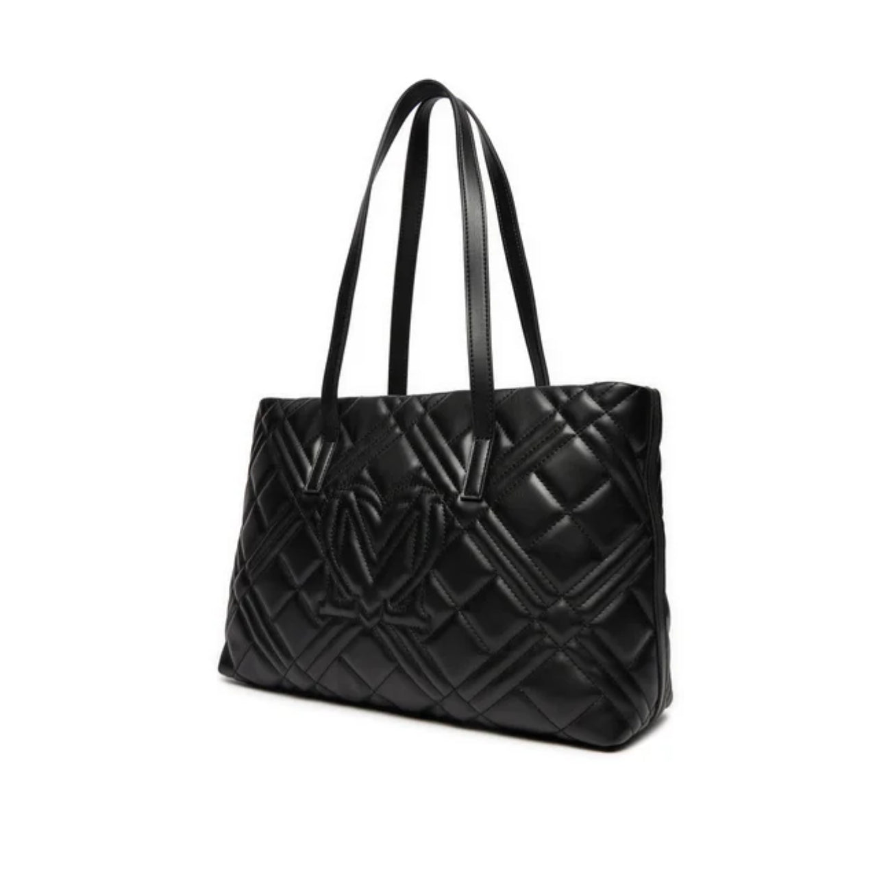 Borsa a Spalla Love Moschino Donna Quilted Nero/grigio