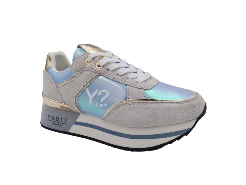 Sneakers Y Not? Donna White Sky grigio/blu
