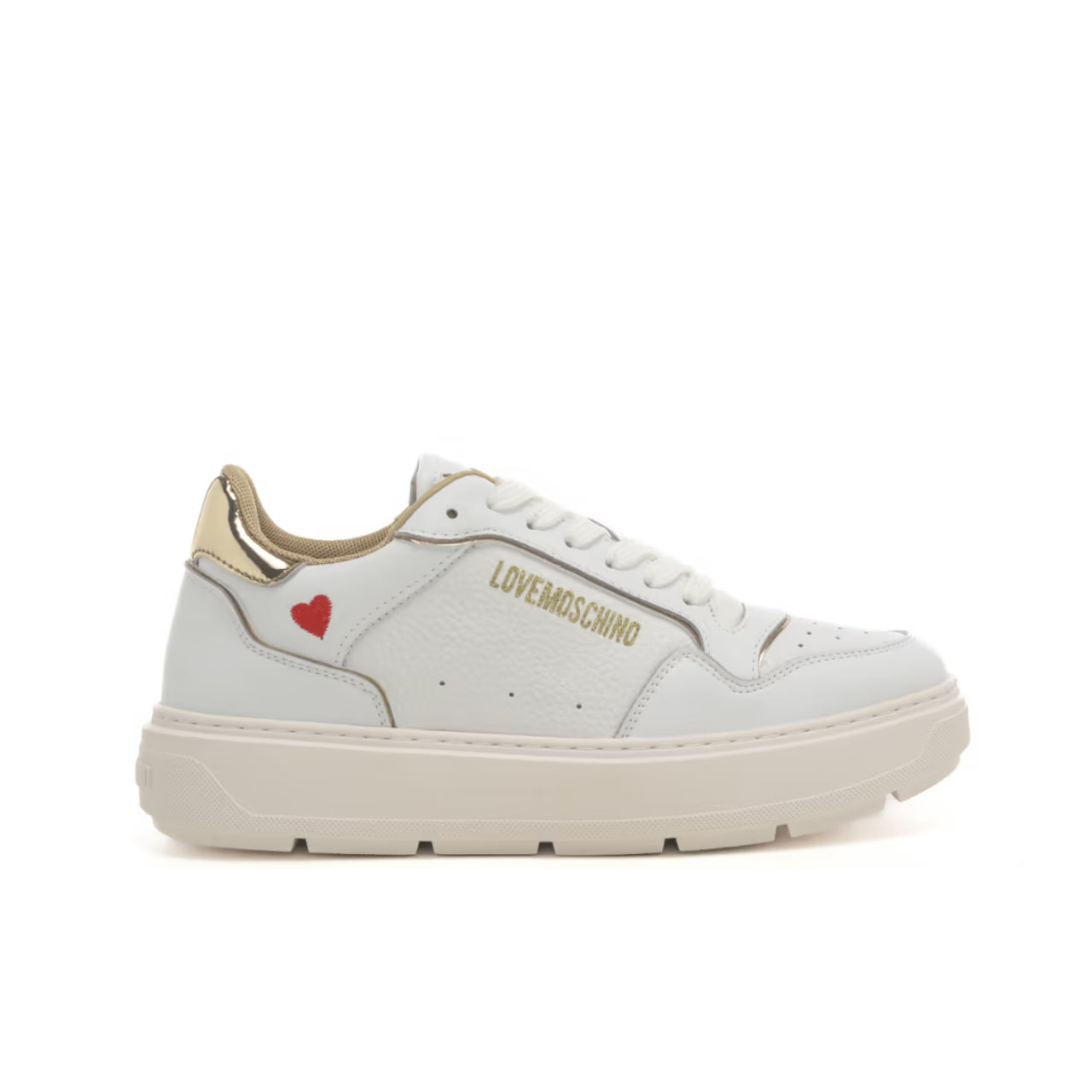 Sneakers Love Moschino Donna Love Bolding Bianco/argento