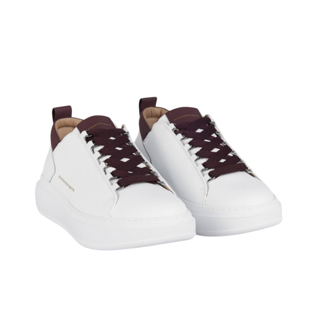Sneakers Alexander Smith Uomo Wembley Man Bianco/bordeaux