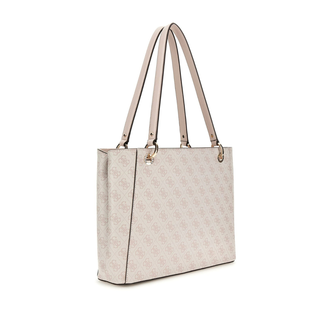 Borsa a Spalla Guess Donna Eco Mietta Bianco/cipria