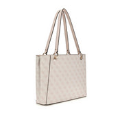 Borsa a Spalla Guess Donna Eco Mietta Bianco/cipria