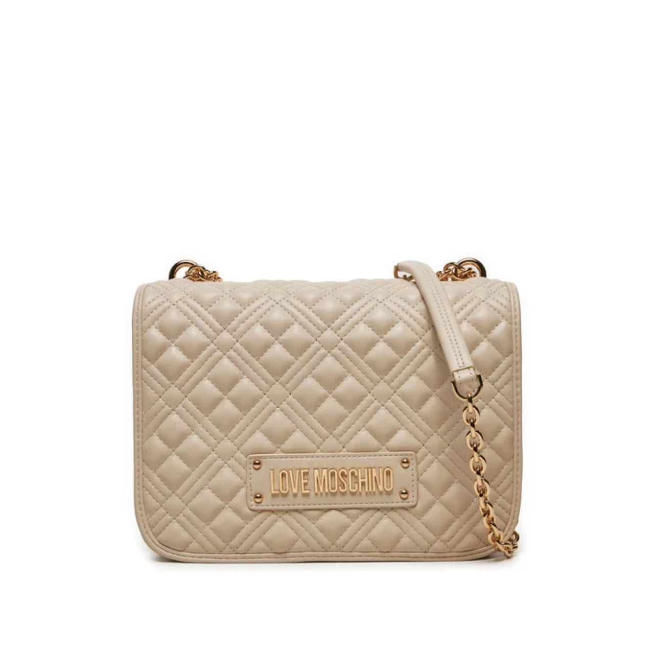 Borsa a Tracolla Love Moschino Donna Quilted Avorio
