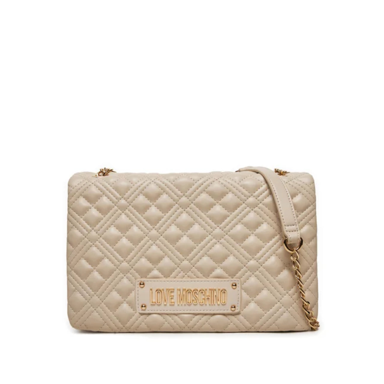 Borsa a Tracolla Love Moschino Donna Quilted Avorio