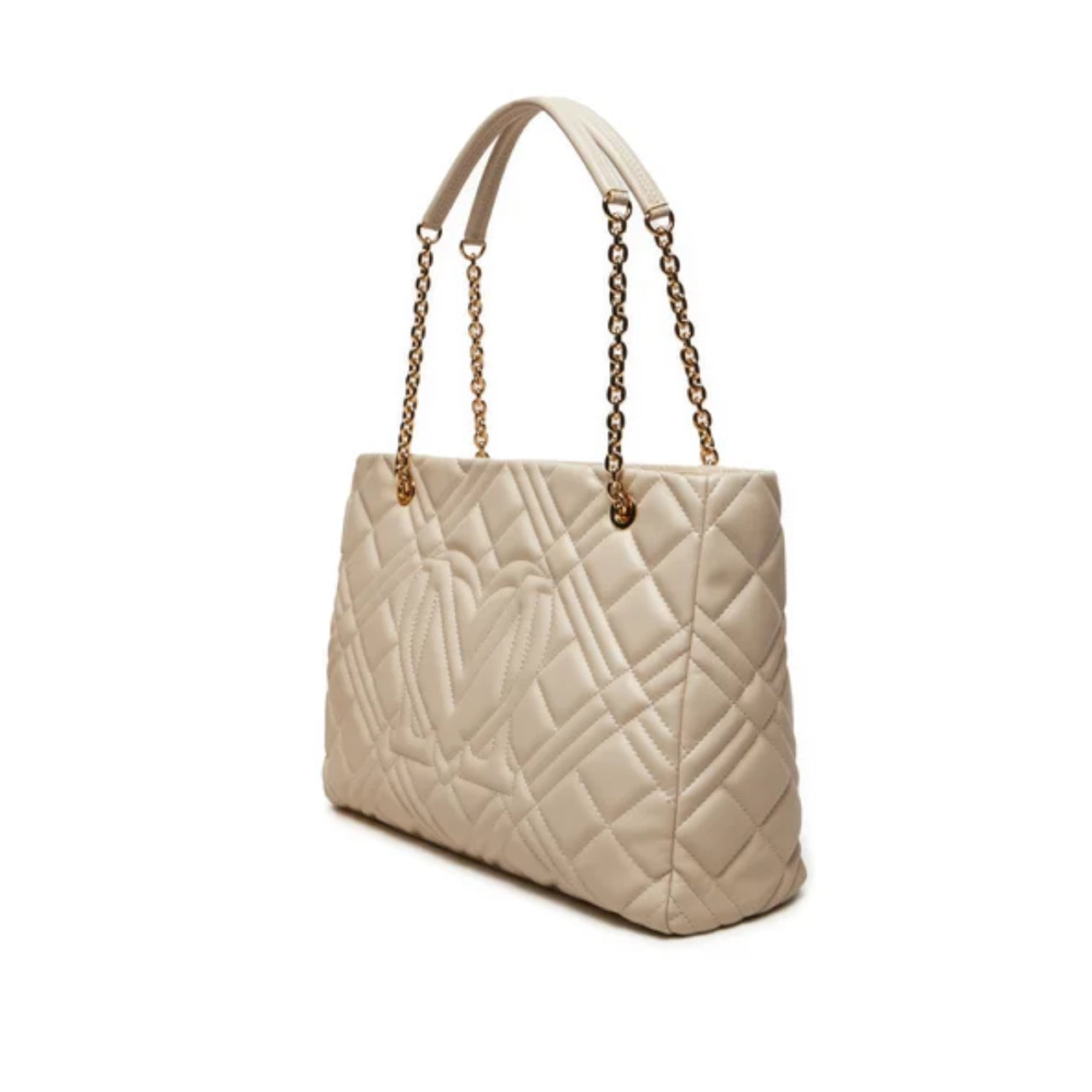 Borsa a Spalla Love Moschino Donna Quilted Avorio