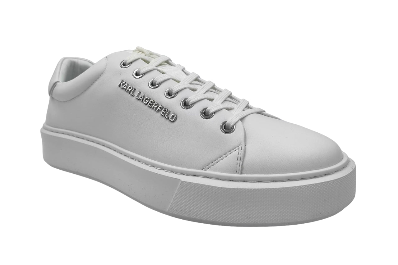 Sneakers Karl Lagerfeld Uomo Lo Lace III bianco/ argento