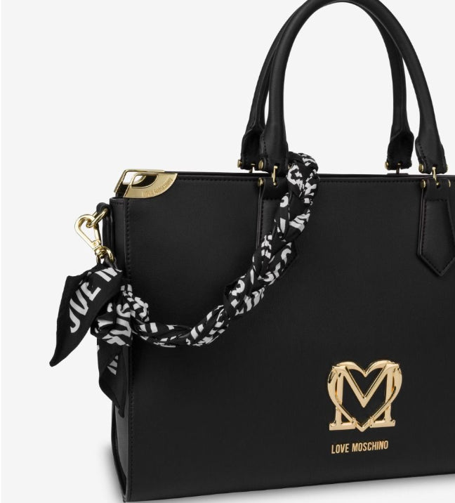 Borsa a Mano Love Moschino Donna Lady foulard Nero