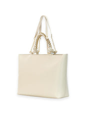 Borsa Shopper Love Moschino Donna Lovely Love Avorio