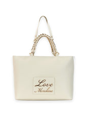 Borsa Shopper Love Moschino Donna Lovely Love Avorio