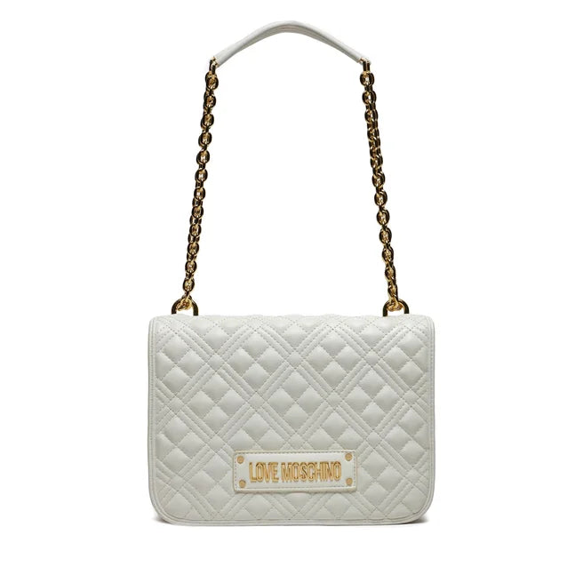 Borsa a Tracolla Love Moschino Donna Quilted Bianco