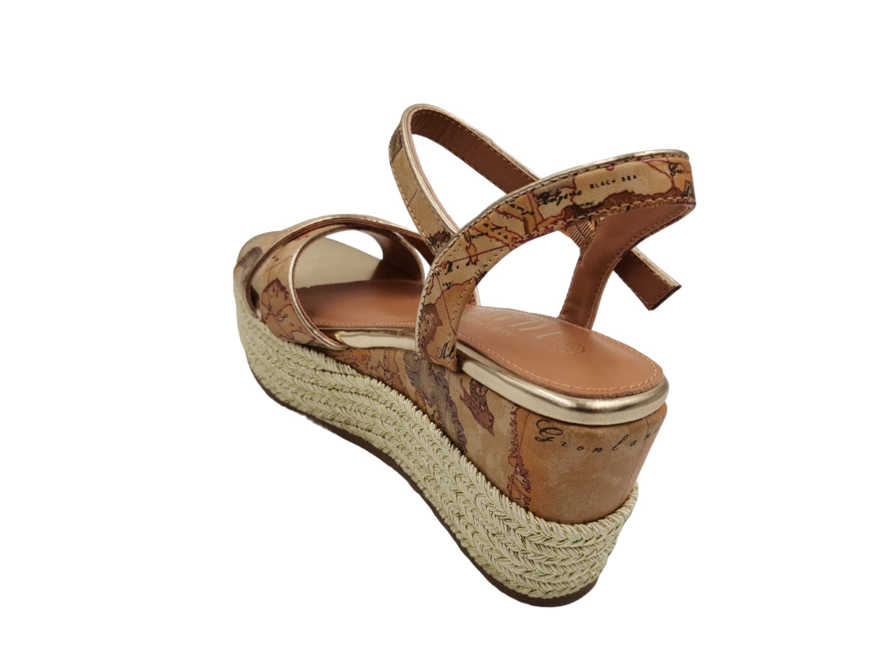 zeppa Alviero Martini 1^ Classe Donna Wedge Sandal geo classic/ oro