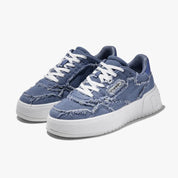 Sneakers D.Franklin Donna Court Frayed Denim Blu