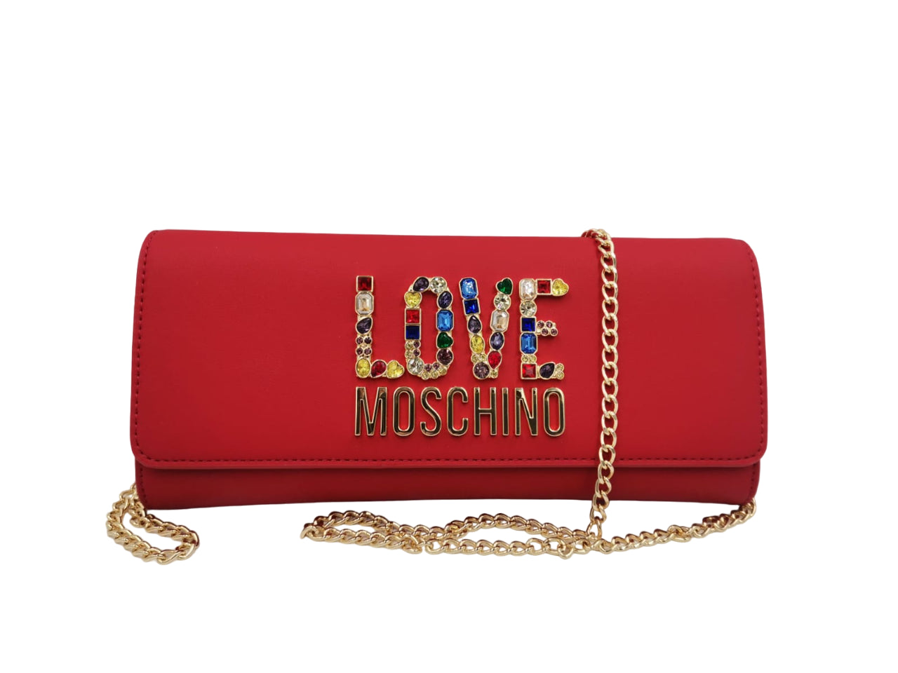 Tracollina Love Moschino Donna Rhinestone Rosso