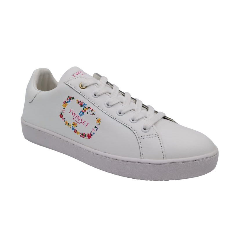 Sneakers Twinset Donna Oval T fiori Bianco