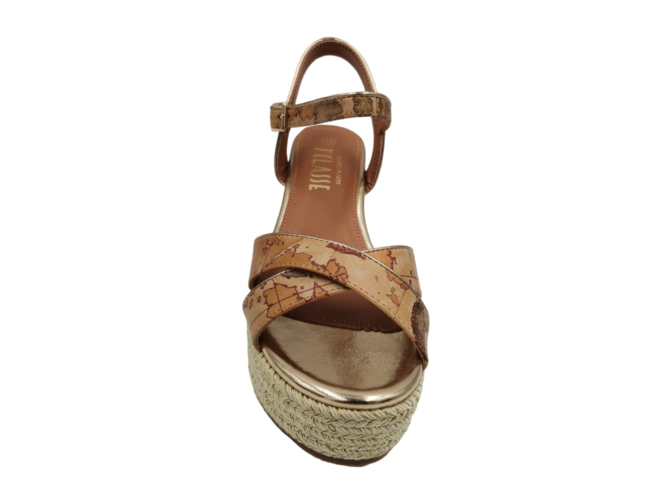 zeppa Alviero Martini 1^ Classe Donna Wedge Sandal geo classic/ oro