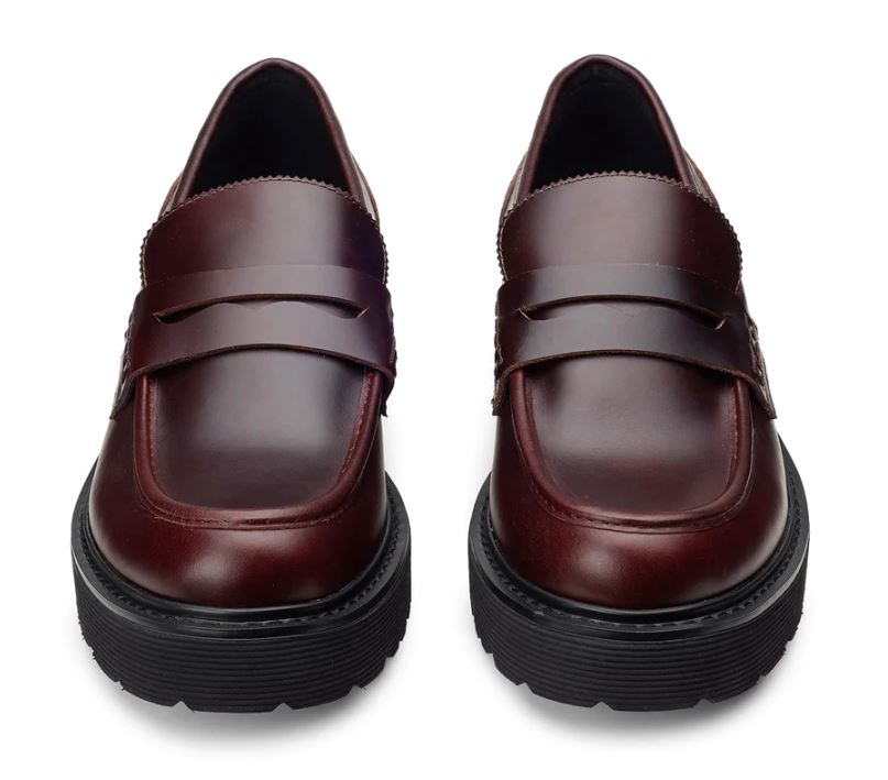 Mocassino Nero Uomo Vintage Cult Mocassini Con Tacco