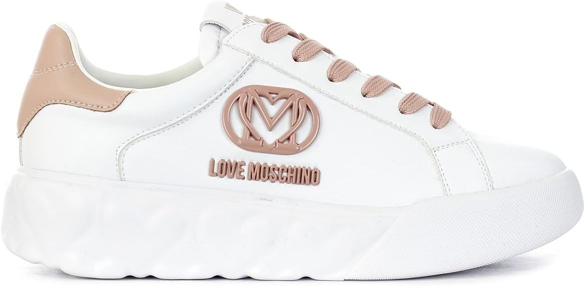 Sneakers Love Moschino Donna Bianco/cipria