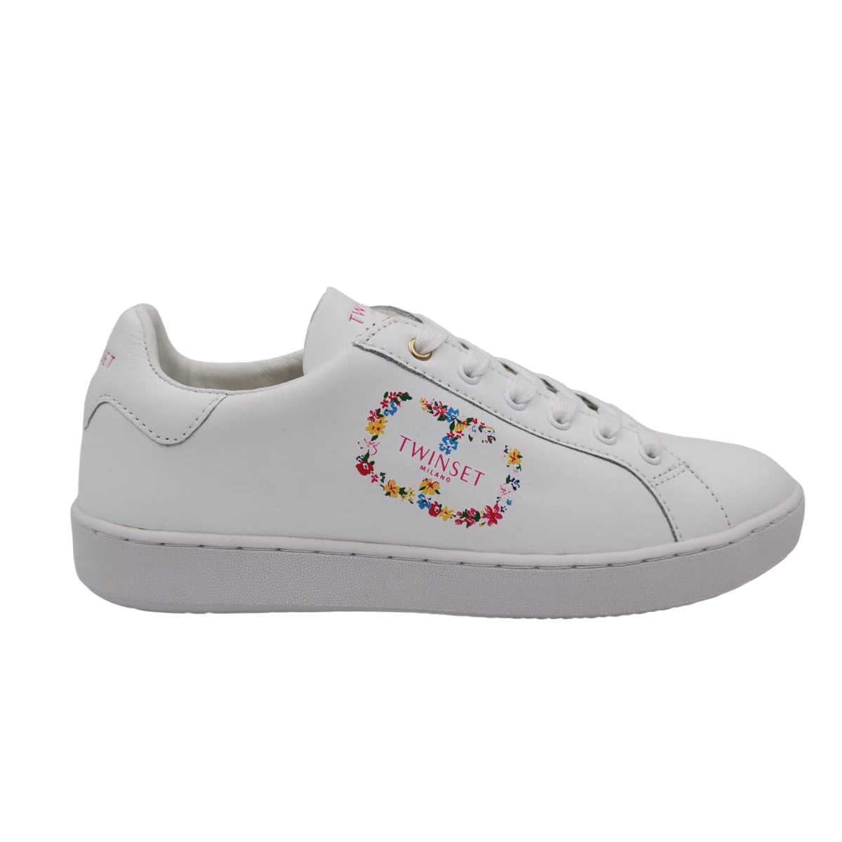 Sneakers Twinset Donna Oval T fiori Bianco