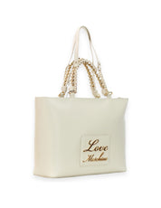 Borsa Shopper Love Moschino Donna Lovely Love Avorio