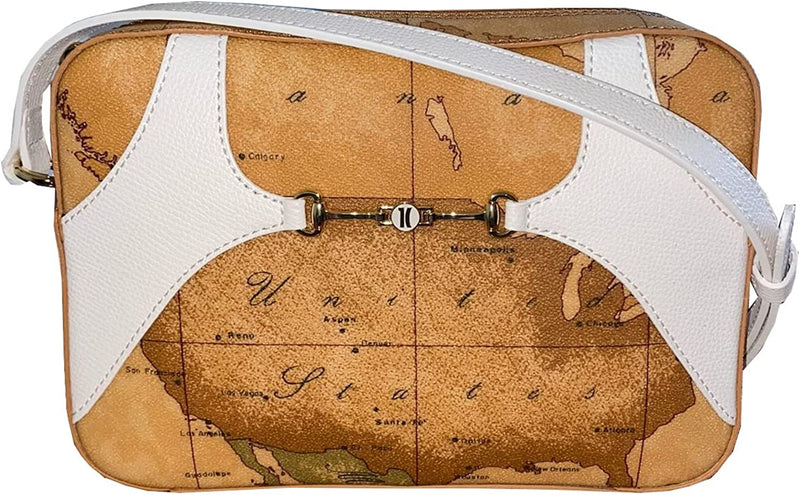 Borsa a Tracolla Bianco/geo classic