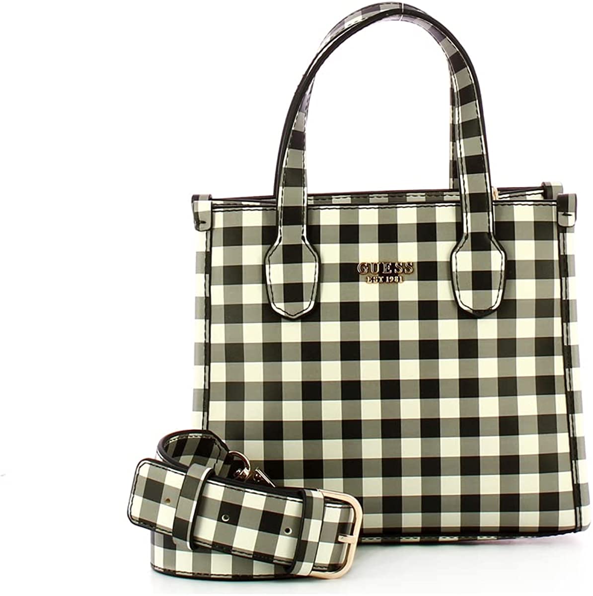 Borsa a Tracolla Guess Donna Bianca/nera